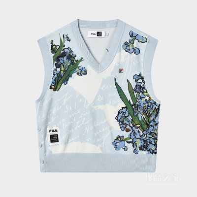 FILA x 梵高博物馆联名款女子时尚休闲编织衫