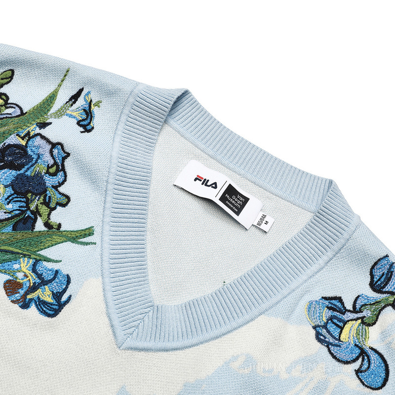 FILA x 梵高博物馆联名款女子时尚休闲编织衫