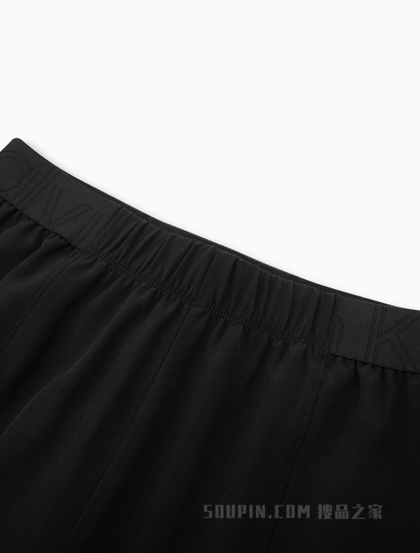 Calvin Klein 23春季新款女士LOGO提花织带松紧腰锥形裤休闲裤4WS3P602