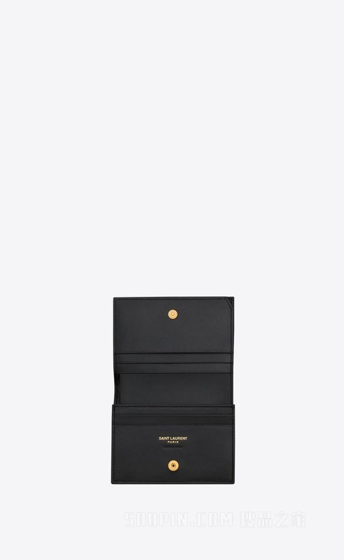 CASSANDRE SAINT LAURENT MATELASSÉ绗缝羊皮革翻盖卡包