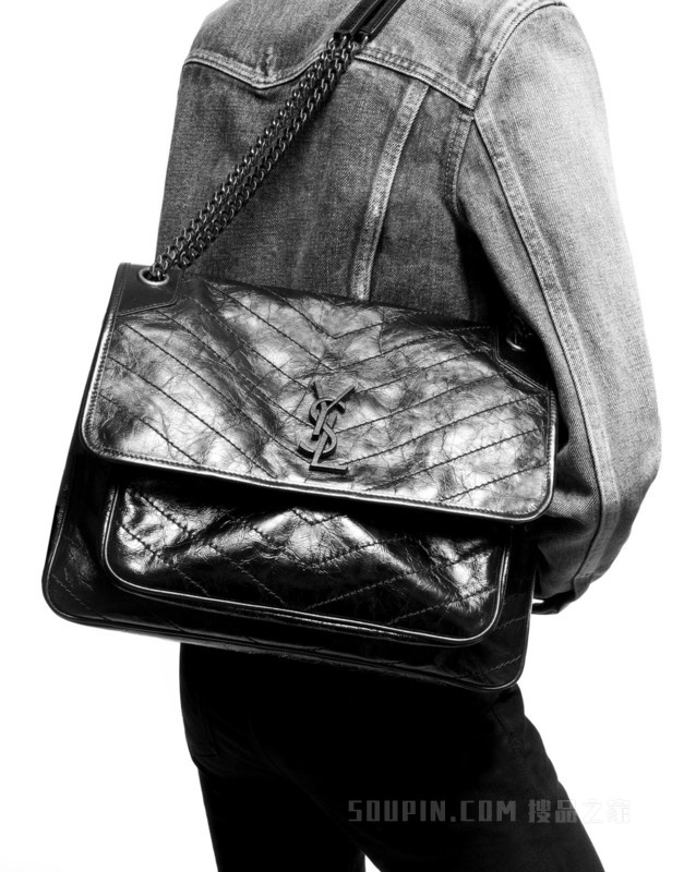 niki large in crinkled vintage leather