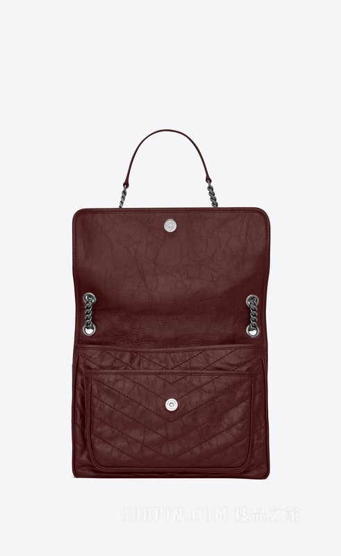 niki large in crinkled vintage leather