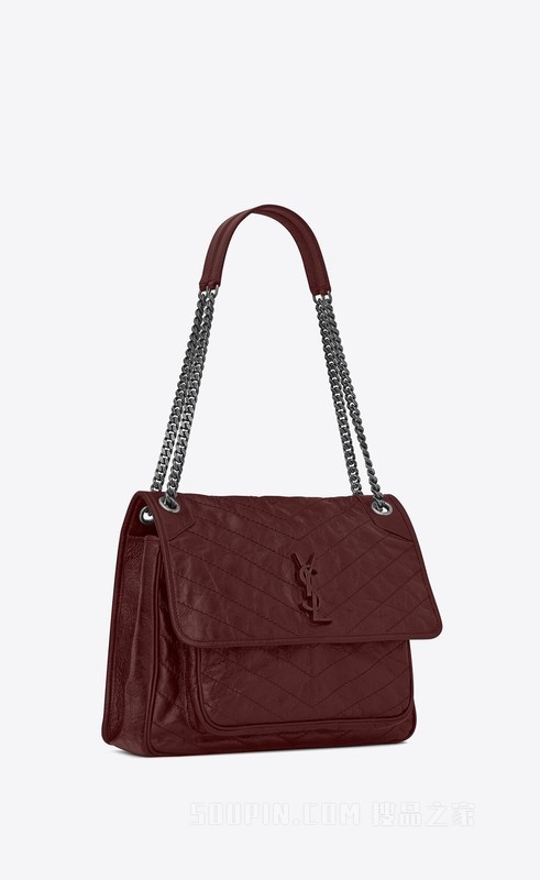 niki large in crinkled vintage leather