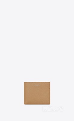 SAINT LAURENT PARIS横款粒面压印皮革钱包