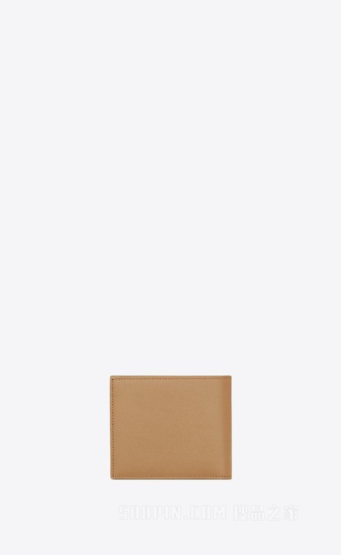 SAINT LAURENT PARIS横款粒面压印皮革钱包