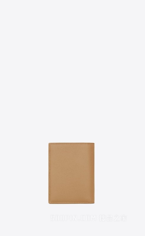 SAINT LAURENT PARIS粒面压印皮革信用卡包
