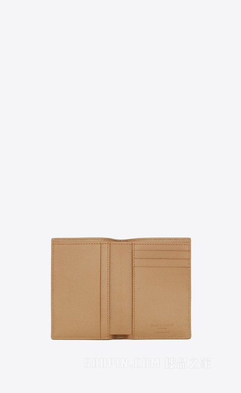 SAINT LAURENT PARIS粒面压印皮革信用卡包
