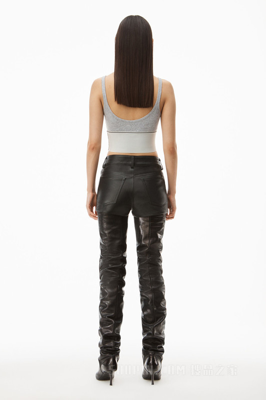 徽标装饰罗纹针织弹力文胸