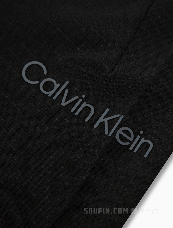 Calvin Klein 23春季新款男士简约胶质LOGO抽绳腰健身跑步休闲裤4MS3P603