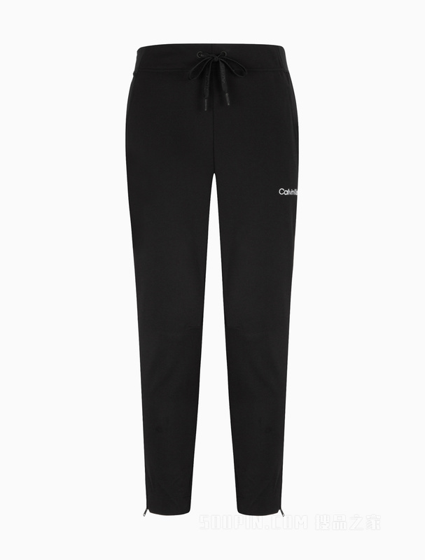 Calvin Klein 23春季新款男士LOGO提花织带刺绣抽绳腰简约休闲裤4MS3P602