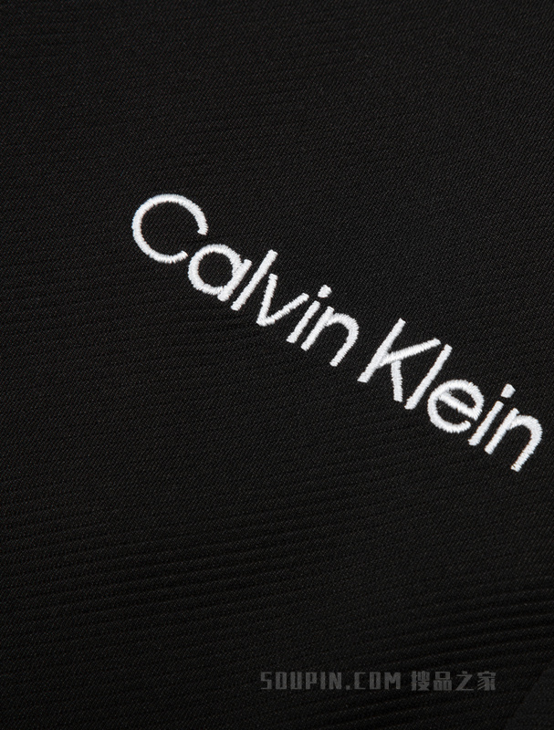 Calvin Klein 23春季新款男士LOGO提花织带刺绣抽绳腰简约休闲裤4MS3P602