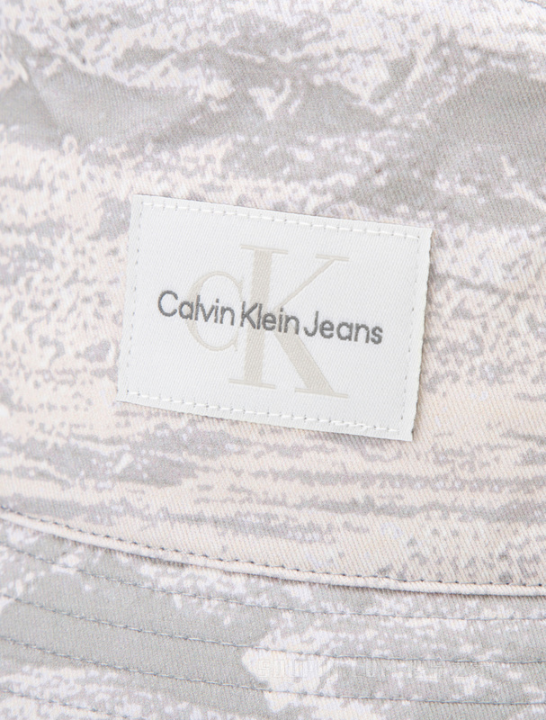 Calvin Klein 23春季新款男士仿花岗岩印花LOGO纯棉透气渔夫帽K510460