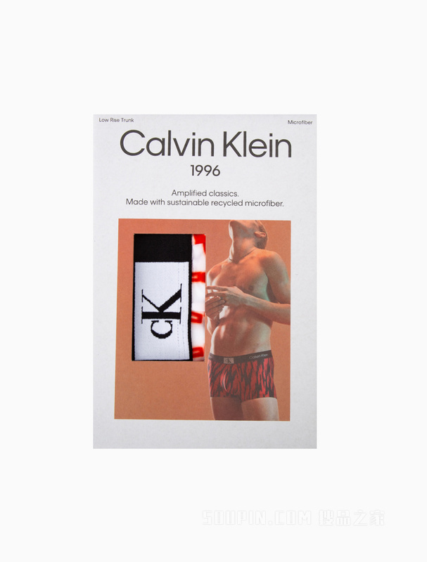 【CK96】Calvin Klein 23春季男士循环LOGO小方块轻薄透气平角内裤NB3406