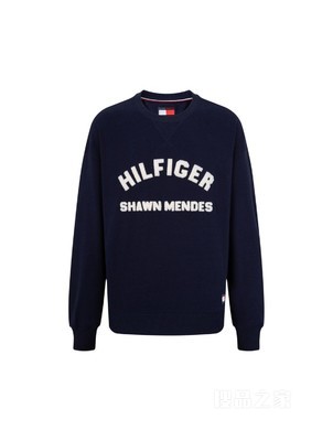 23新款春季男装时尚通勤字母毛巾绣圆领套头卫衣MW0MW31625