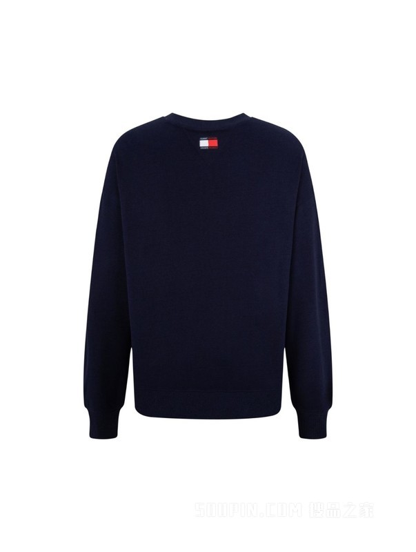 23新款春季男装时尚通勤字母毛巾绣圆领套头卫衣MW0MW31625