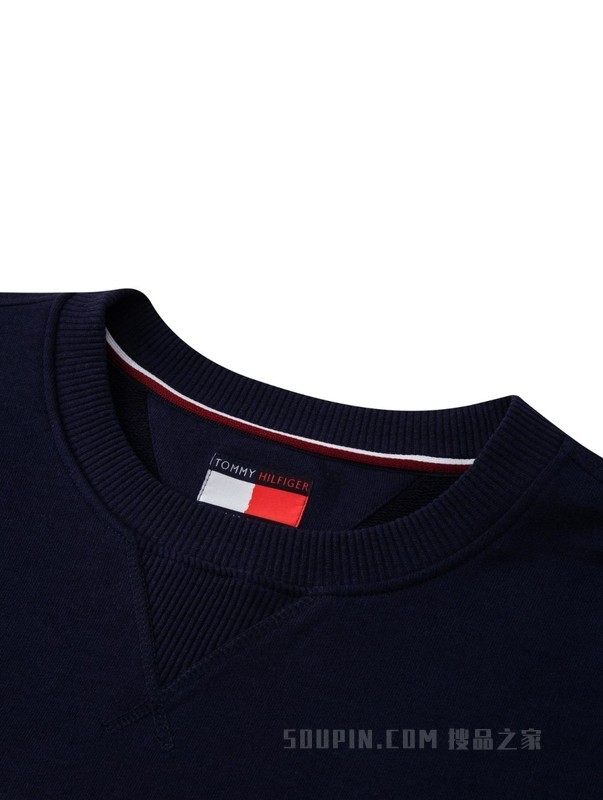 23新款春季男装时尚通勤字母毛巾绣圆领套头卫衣MW0MW31625