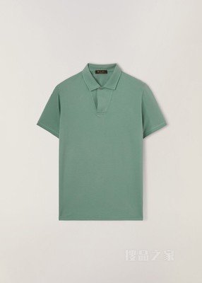 Open Mm Pique Polo 衫 棉 , 桑蚕丝