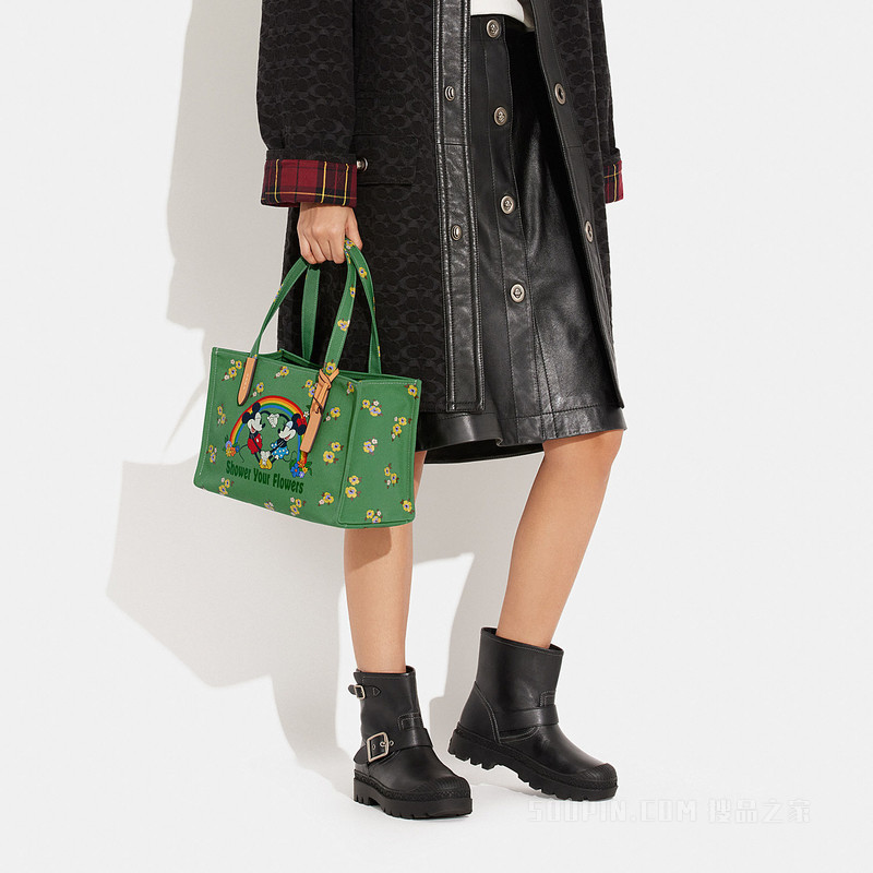 DISNEY X COACH 花卉和米奇印花30号托特包 B4RT2