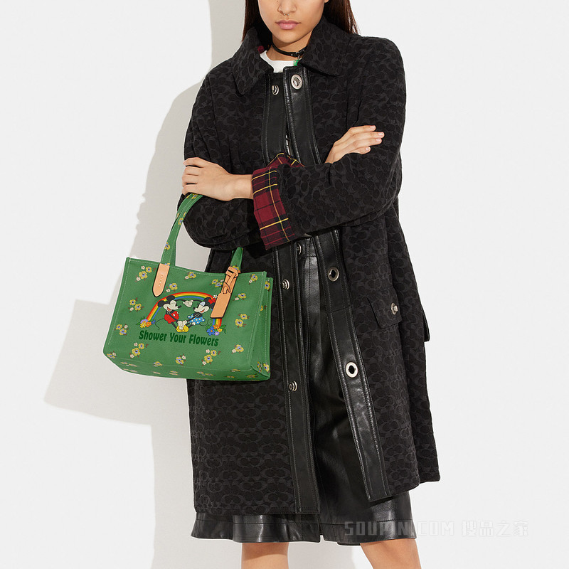 DISNEY X COACH 花卉和米奇印花30号托特包 B4RT2