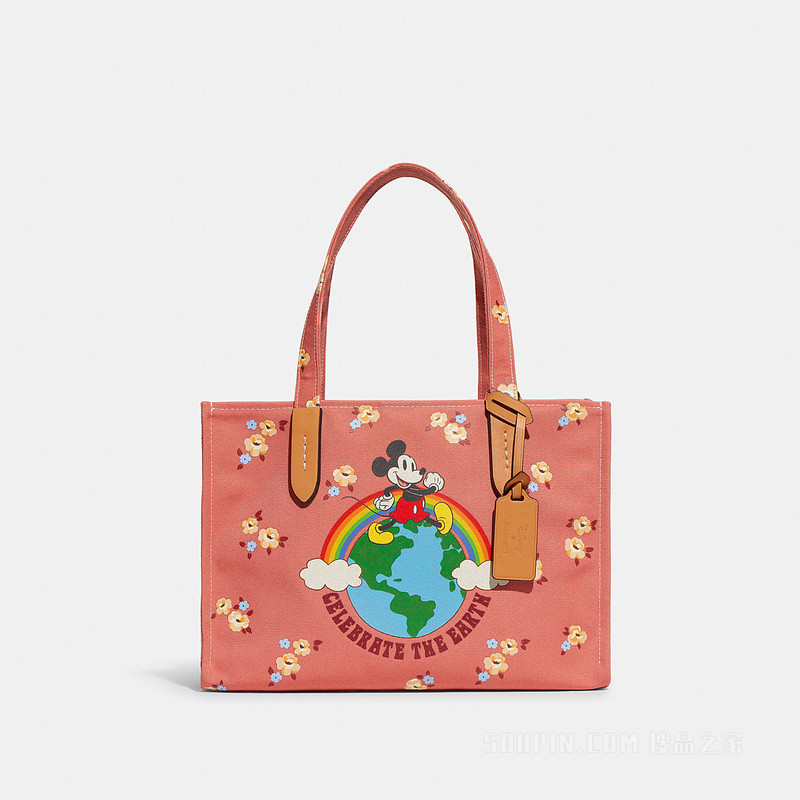 DISNEY X COACH 花卉和米奇印花30号托特包 B4VH1