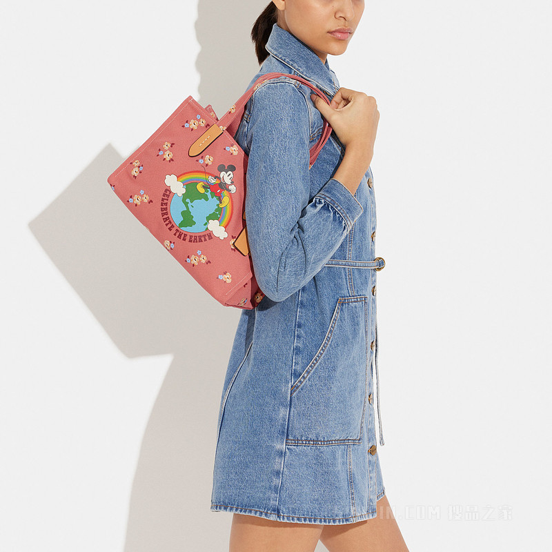 DISNEY X COACH 花卉和米奇印花30号托特包 B4VH1