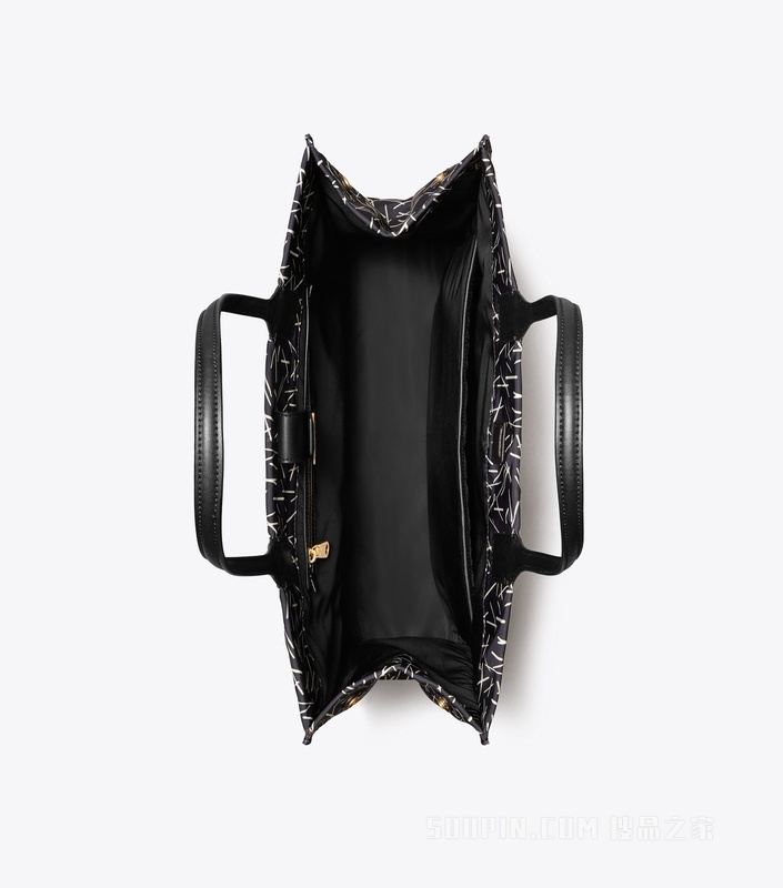 Ella 印花托特包 黑色