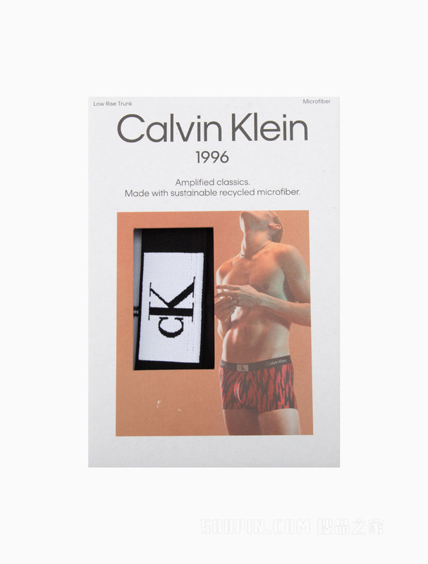 【CK96】Calvin Klein 23春季男士循环LOGO小方块轻薄透气平角内裤NB3406