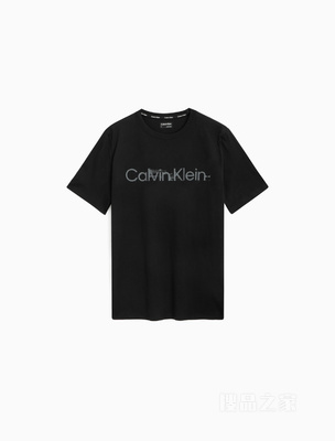 Calvin Klein 23春季新款男士休闲简约LOGO印花跑步健身短袖T恤4MS3K110