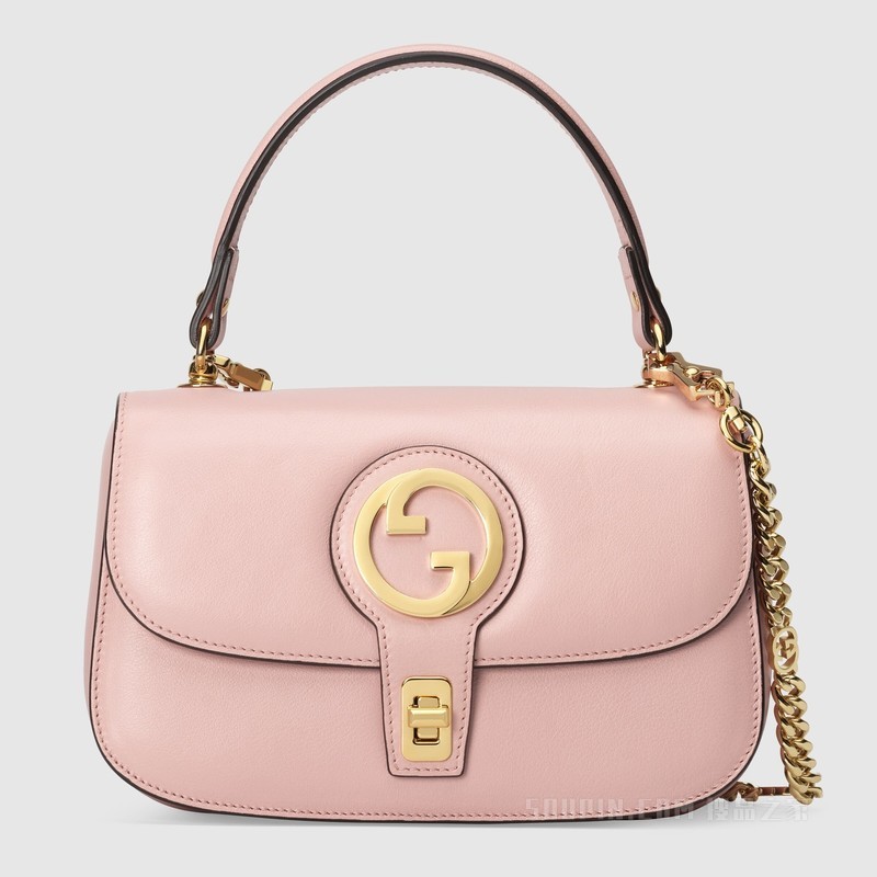 Gucci Blondie系列手提包 浅粉色皮革