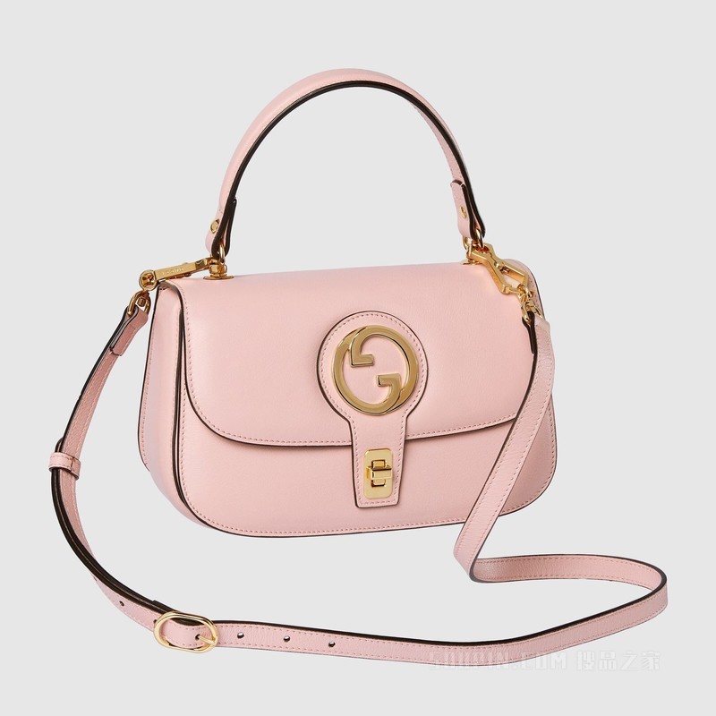 Gucci Blondie系列手提包 浅粉色皮革