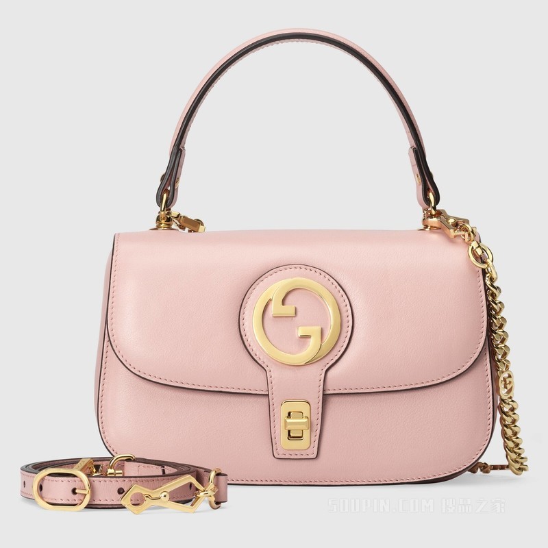 Gucci Blondie系列手提包 浅粉色皮革