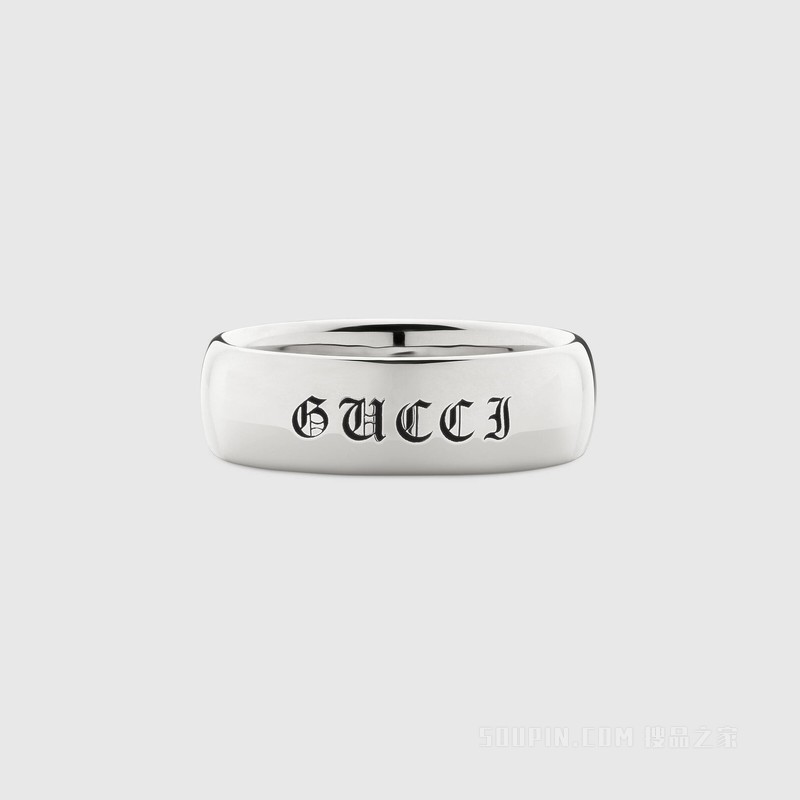 Gucci Promises 6毫米宽950铂金戒指 950铂金