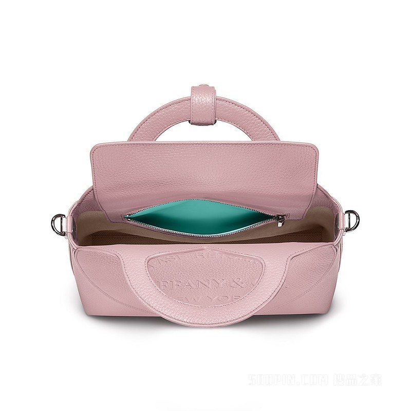 Return to Tiffany™ 系列水晶粉色皮革小号托特包