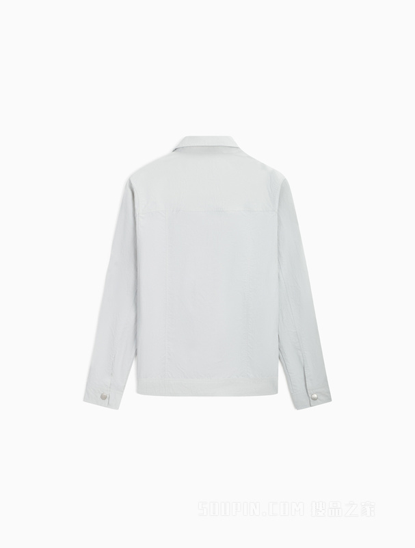 Calvin Klein 23春季新款男士简约刺绣字母拉链翻领工装夹克J323682