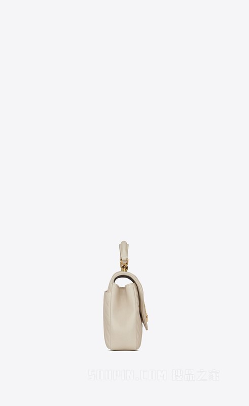 COLLEGE中号绗缝皮革手袋