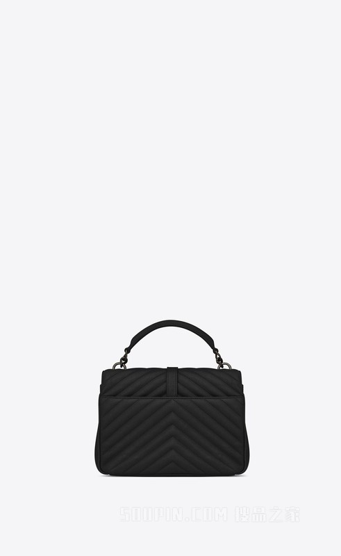 经典中号monogram黑色小羊真皮链条包