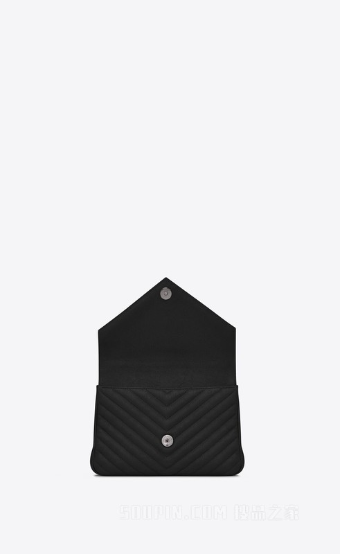 经典中号monogram黑色小羊真皮链条包