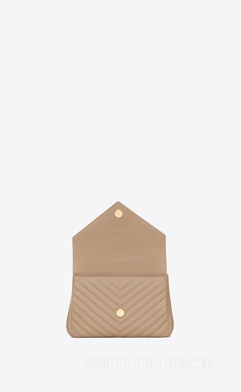 COLLEGE绗缝皮革中号手袋