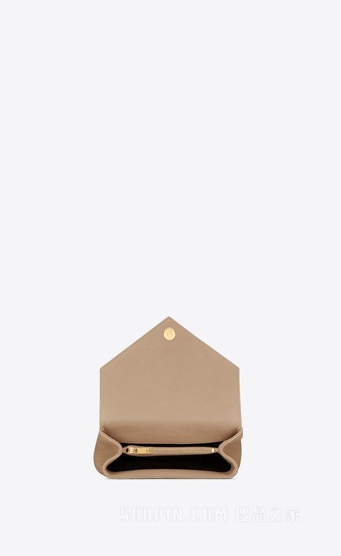 COLLEGE绗缝皮革中号手袋