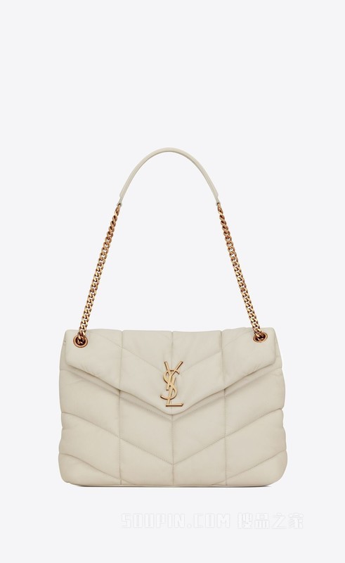 PUFFER中号绗缝羊皮手袋