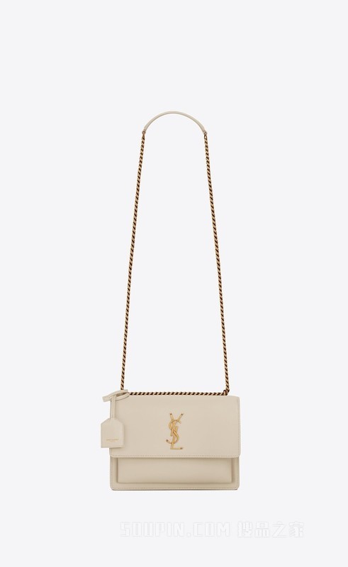 SUNSET 中号磨面皮包