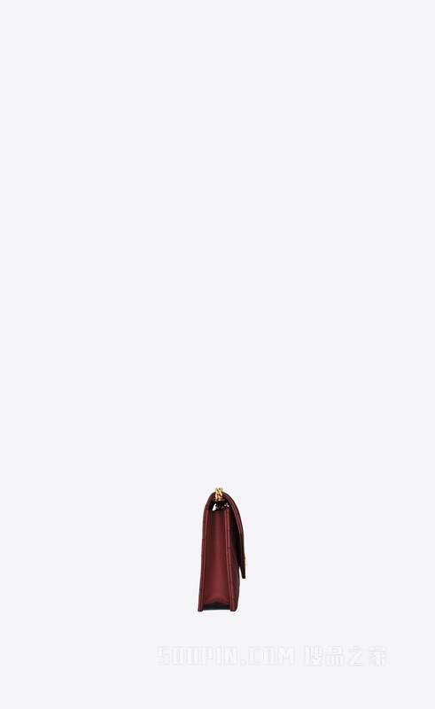 CASSANDRE SAINT LAURENT MATELASSÉ长款钱包，采用黑色粒纹纹理小羊皮皮革