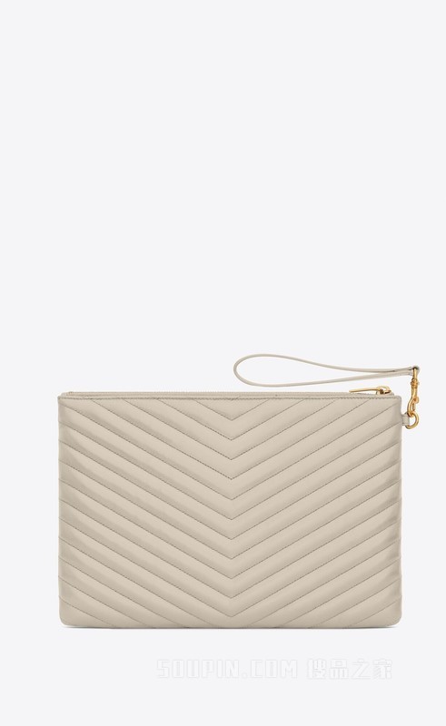 CASSANDRE SAINT LAURENT MATELASSÉ绗缝皮革平板电脑包