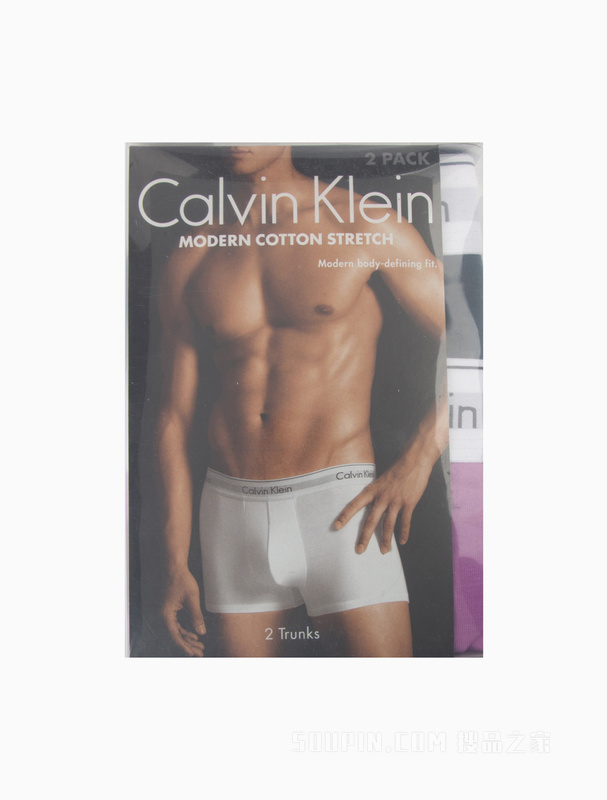 【摩登引力带】Calvin Klein 23春季男士两条装LOGO棉质平角内裤NB1086