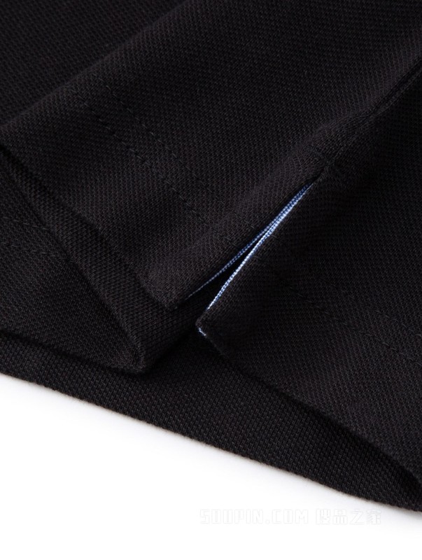 23新款春夏男装纯棉拼色旗标撞色字母翻领短袖POLO衫D4748