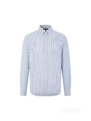 23新款春季男装纯棉牛津纺细条纹商务休闲衬衫MW0MW30650