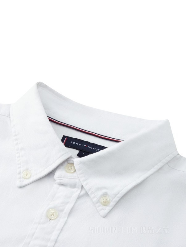 23新款春季男装时尚条纹小绣标尖角扣休闲衬衫MW0MW30641