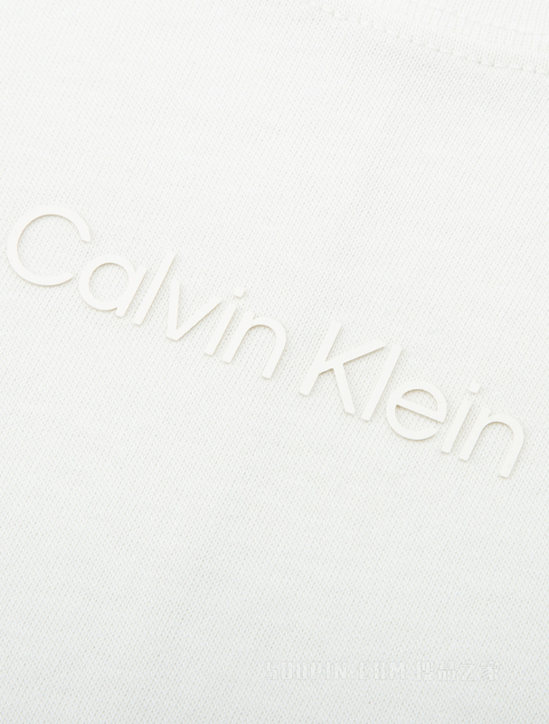 Calvin Klein 23春季新款女士简约胶质LOGO宽松圆领跑步短袖T恤4WS3K104