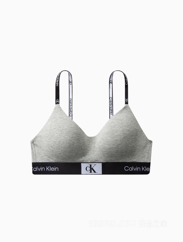 【CK96】Calvin Klein 23春季女士LOGO肩带薄垫无钢圈软支撑文胸QF7218