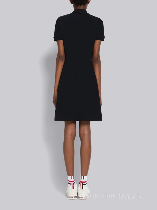 女士珠地罗纹垫衬网球裙